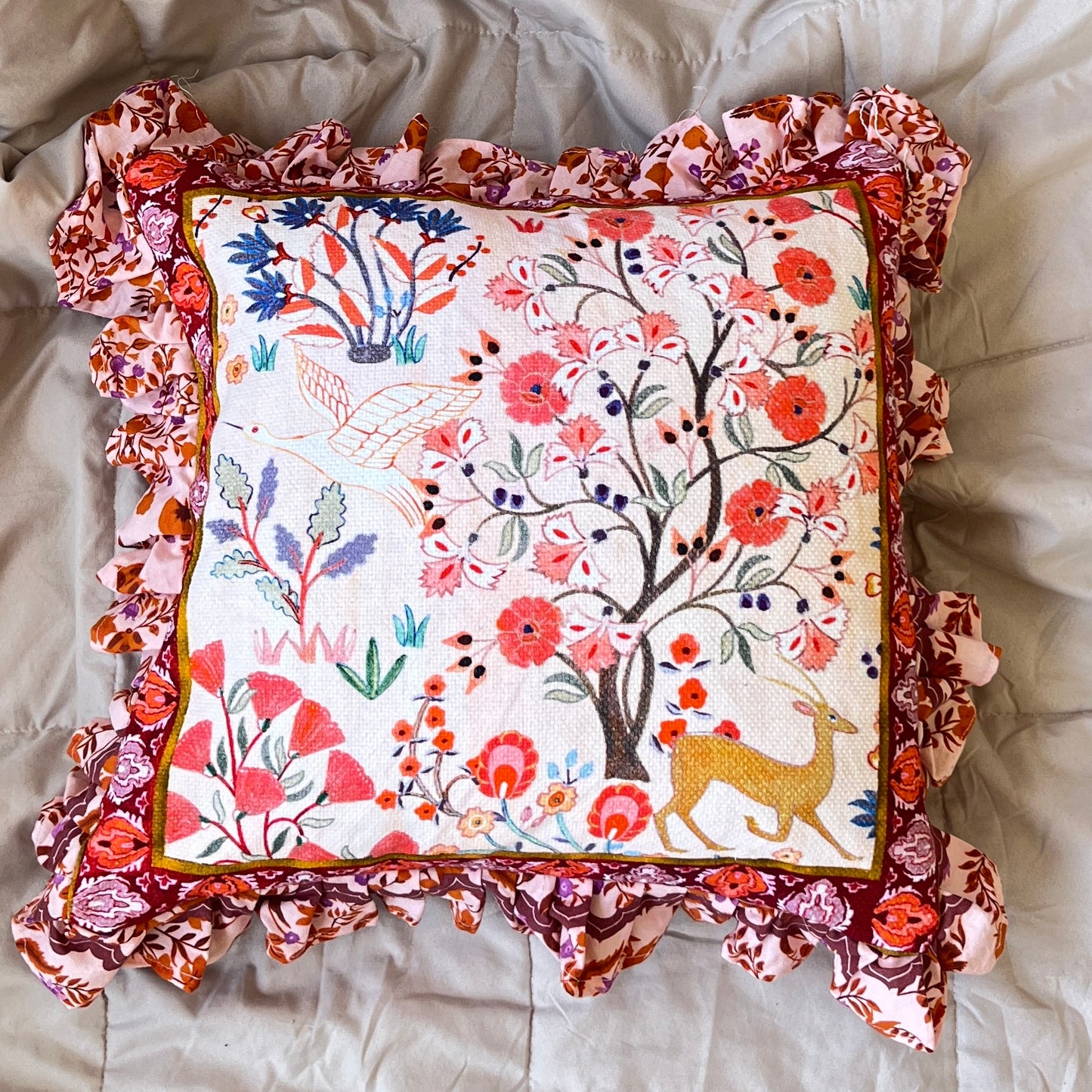 Cotton Cushion Covers by THS Decor | Whimsical Garden | Limited Stock