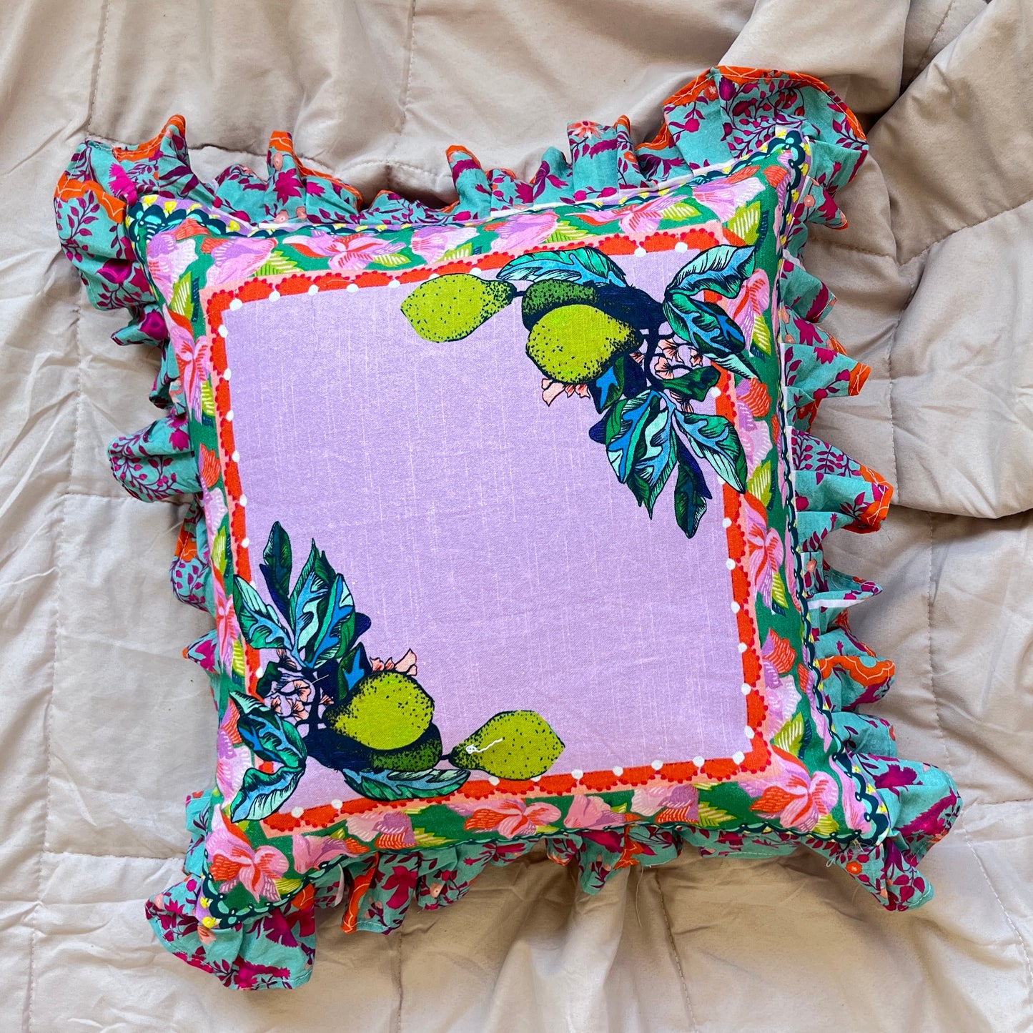 Cute Cotton Cushion Covers by THS Decor | The Citrus Bloom| Limited Stock